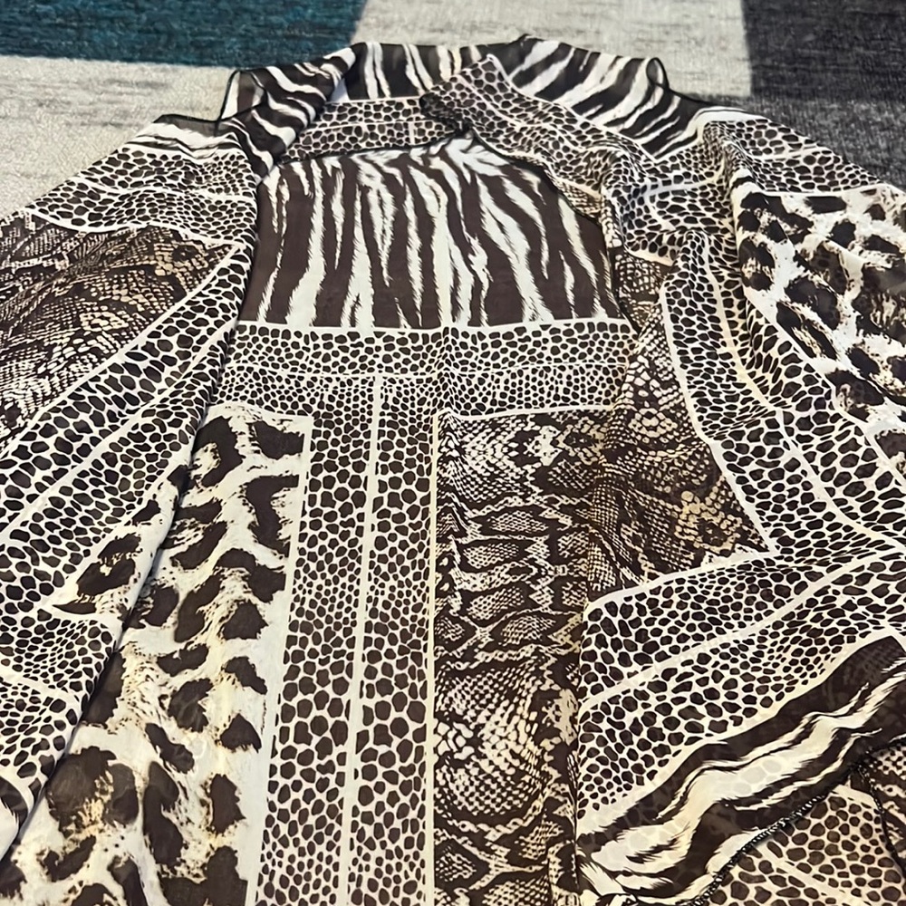 Animal print bathing suit cover up